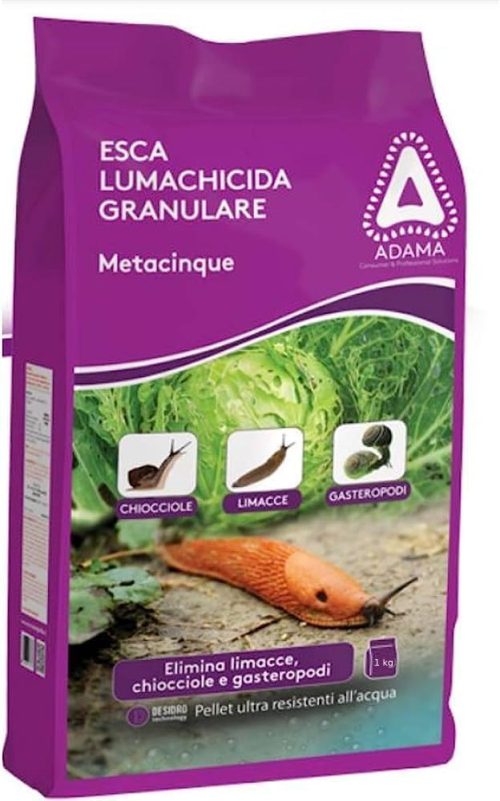 Esca Lumachicida Granulare Confezione 1kg Metaldeide acetica pura 5gr