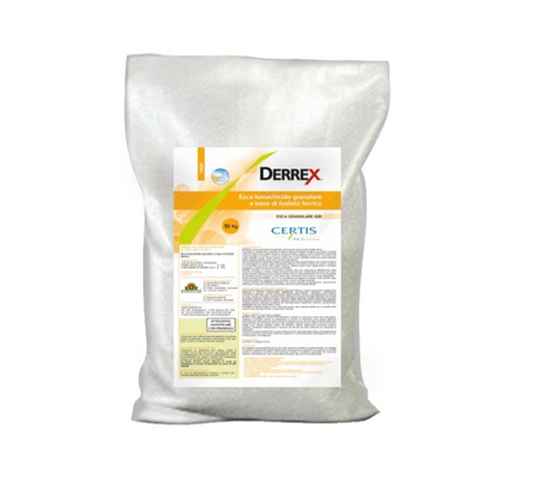 DERREX esca lumachicida granulare a base di fosfato ferrico (Fosfato ferrico puro g. 2,97 Coformulanti ed attrattivi q.b.a g. 100)
