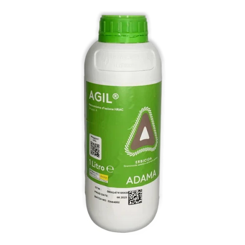 Erbicida graminicida Agil 1 lt Adama ( Propaquizafop puro g 9,60 (=100 g/l) coformulanti q.b. a g 100 Idrocarburi, C10-C13, aromatici, <1% di naftalene)