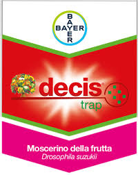 DECIS TRAP moscerino della frutta (g 0,015 di deltametrina pura /trappola contiene etil-acetato, 2,6-di-tert-butil-4-metilfenolo, acetoina e 3-(metiltio)propanolo)