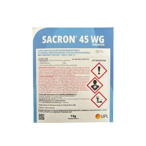SACRON 45 WG fungicida a base di cymoxanil 1 kg Upl - CIMOXANIL puro