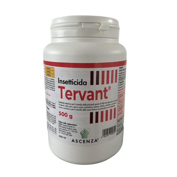 TERVANT 500 gr insetticida sistemico AFIDI MOSCA BIANCA Flonicamide 50% (FLONICAMID puro g. 50 Coformulanti q.b. a g. 100)