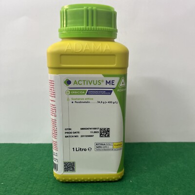 ACTIVUS ME Erbicida Adama 1 LT (Pendimetalin 34,8 g (= 400 g/L))