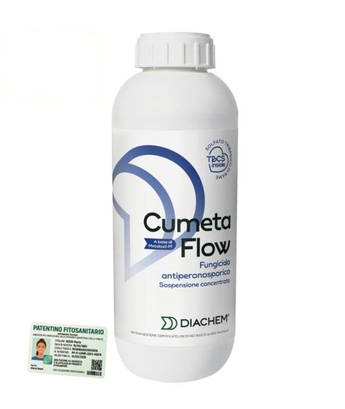 Cumeta Flow Fungicida 1L Metalaxil m 1.85% paria 24g/l Rame tribasico 15.4% pari a 200g/l