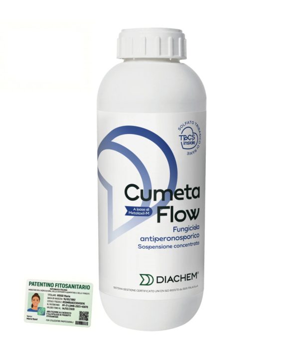 Cumeta Flow Fungicida 1L Metalaxil m 1.85% paria 24g/l Rame tribasico 15.4% pari a 200g/l